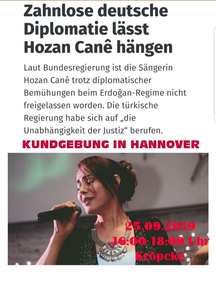 Hozan Cane NAV-DEM Hannover Kundgebung