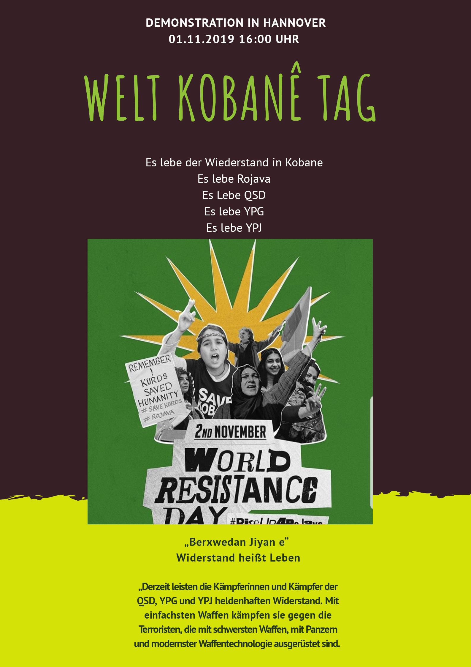 Welt-Kobane-Tag 2019 Hannover Demonstration