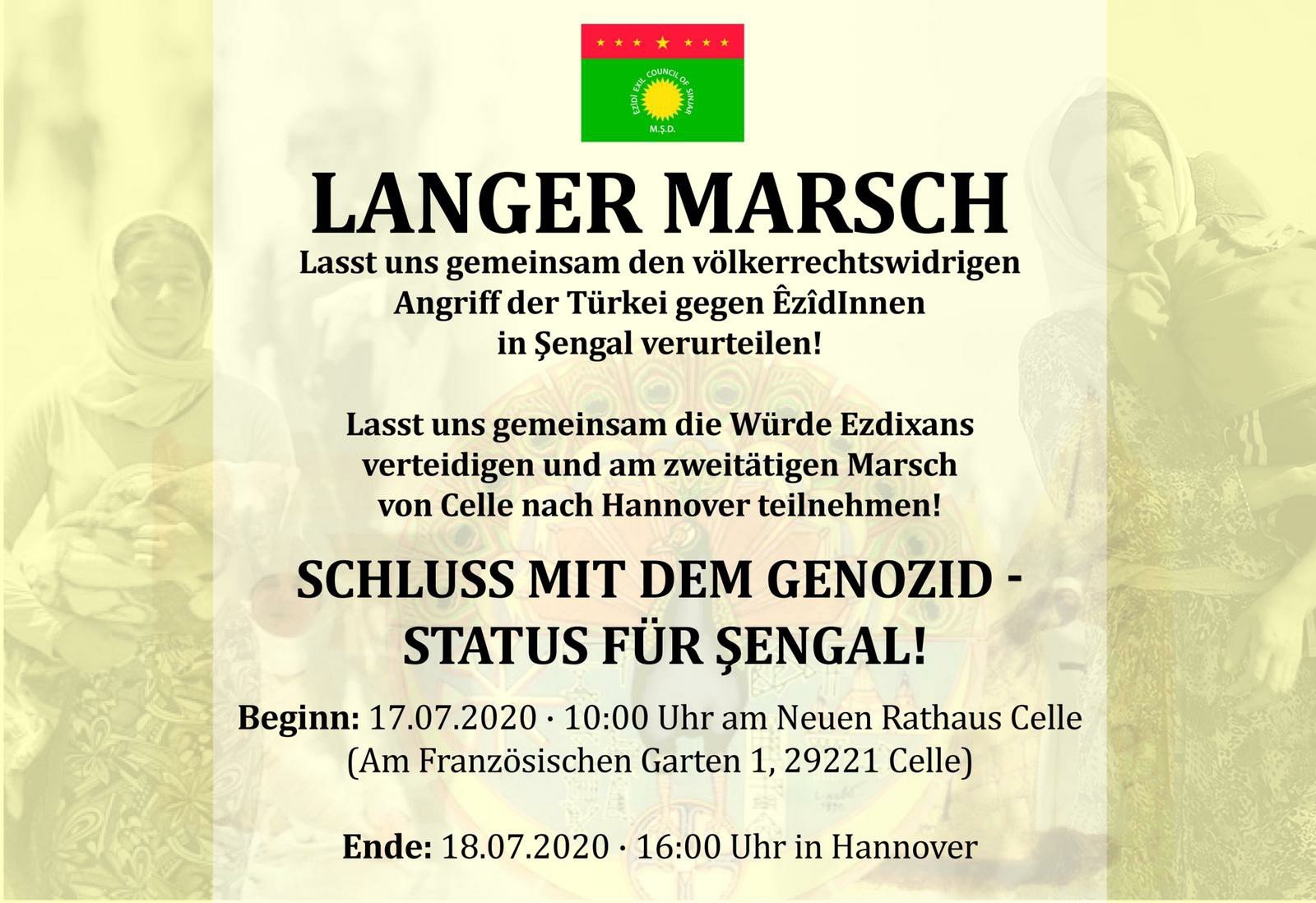 Protestmarsch für Şengal 17.07.2020 Celle Hannover