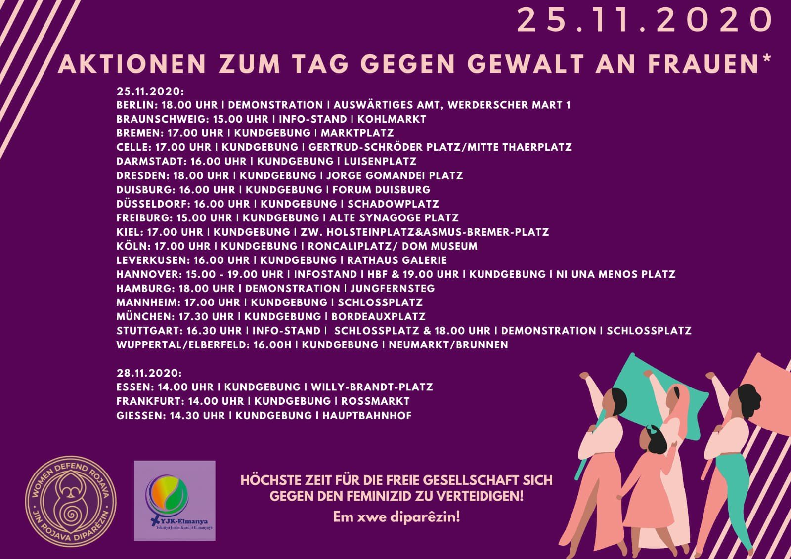 Tag gegen Gewalt an Frauen Hannover 2020